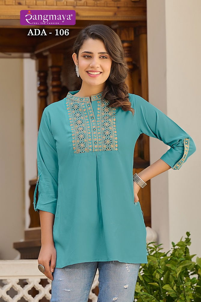 Ada By Rangmaya Rayon Designer Western Ladies Top Wholesale Shop In Surat